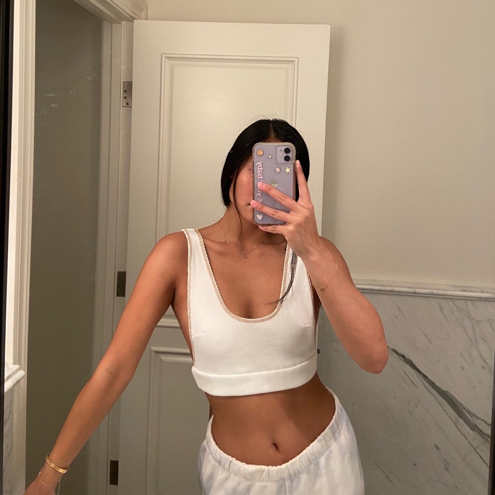 Tiger Mist Alfred Crop in Cream